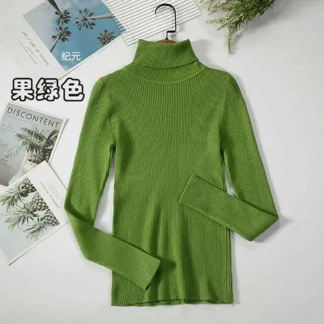 Soft Ribbed Turtleneck Sweater