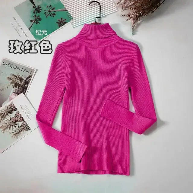 Soft Ribbed Turtleneck Sweater