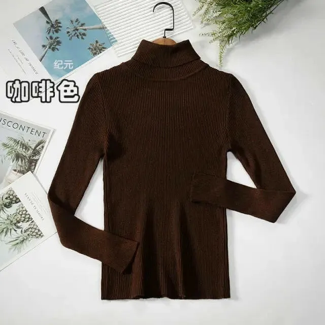 Soft Ribbed Turtleneck Sweater