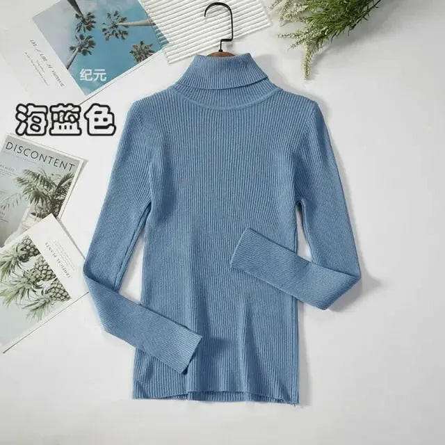 Soft Ribbed Turtleneck Sweater