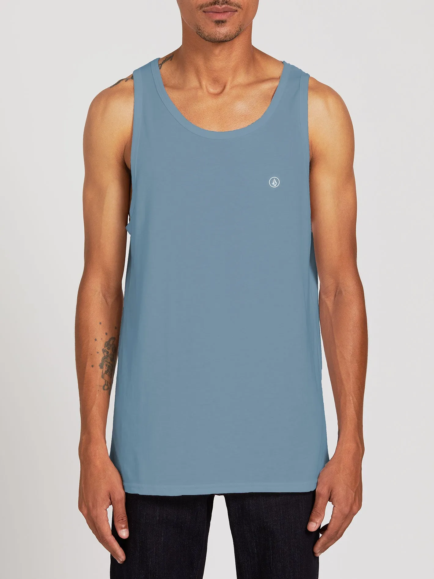 Solid Heather Tank - Stormy Blue