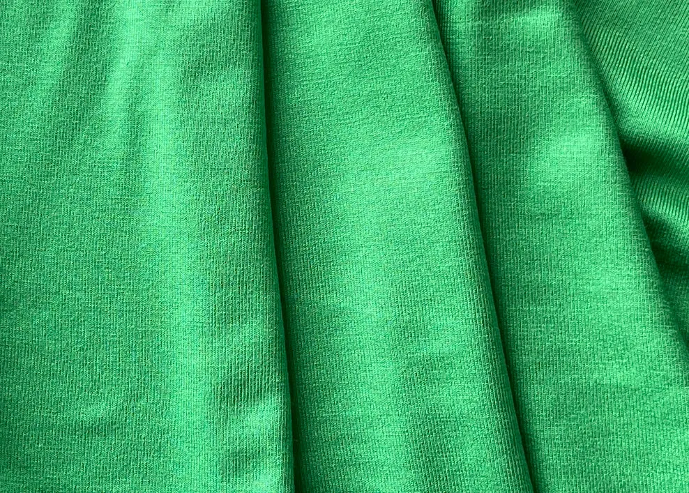 Sporty Parrot Green Viscose Knit (Made in Italy)
