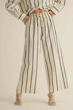 STRIPE STRAIGHT LEG PANTS
