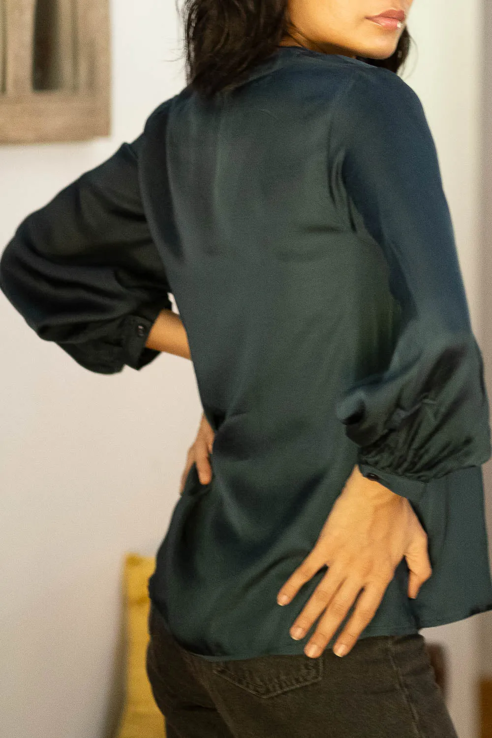 The Modal Satin Shirt Blouse