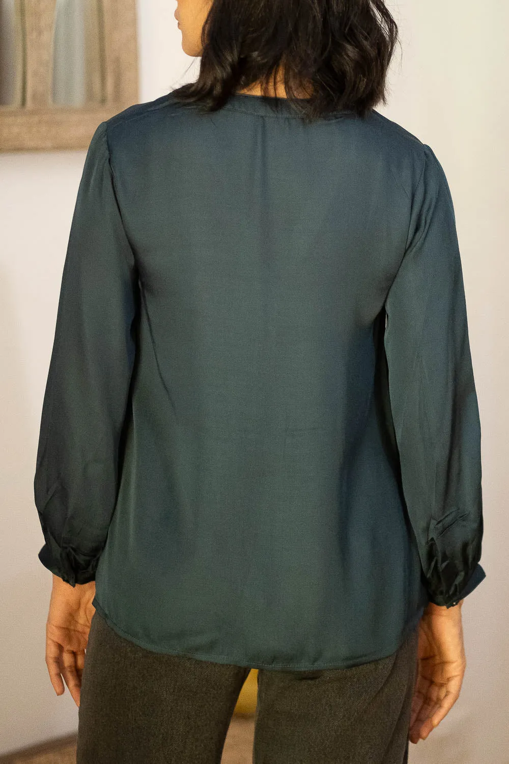 The Modal Satin Shirt Blouse