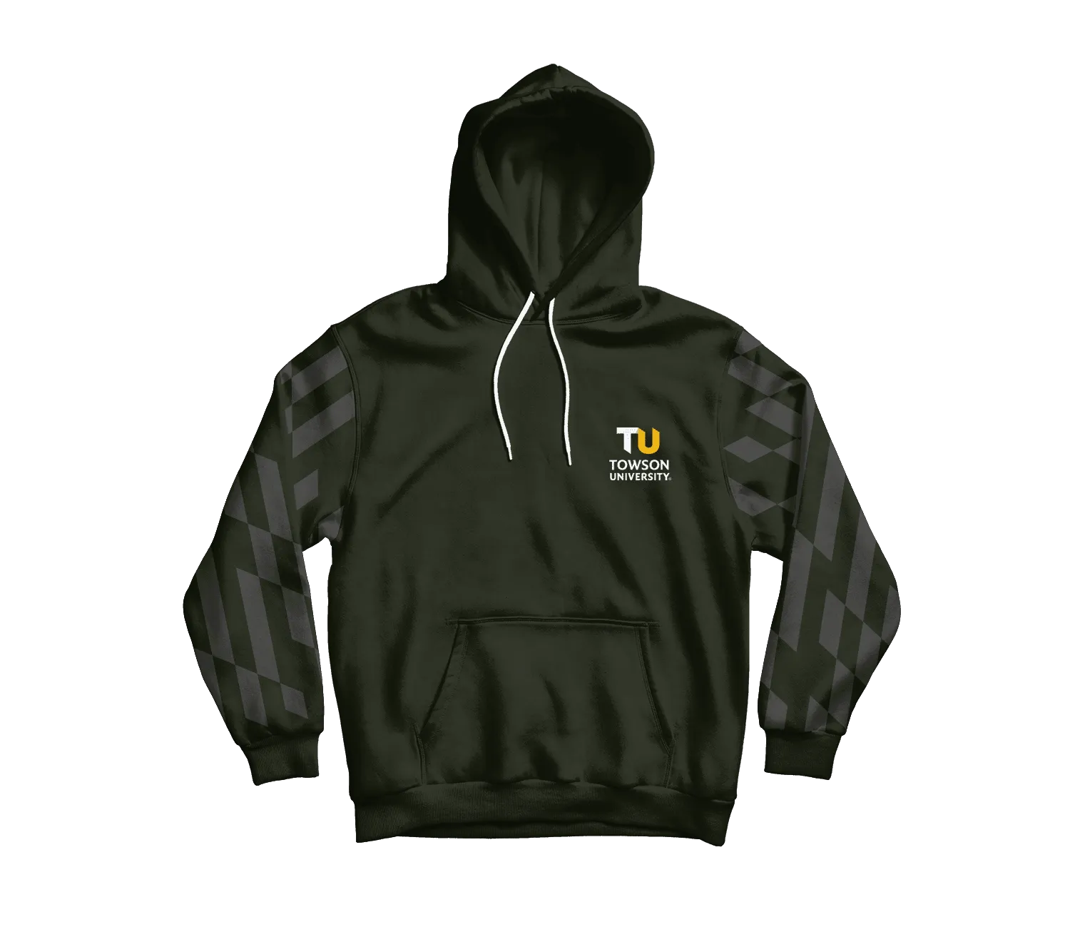 Towson Tigertooth Sleeves (Greyscale) / Hoodie