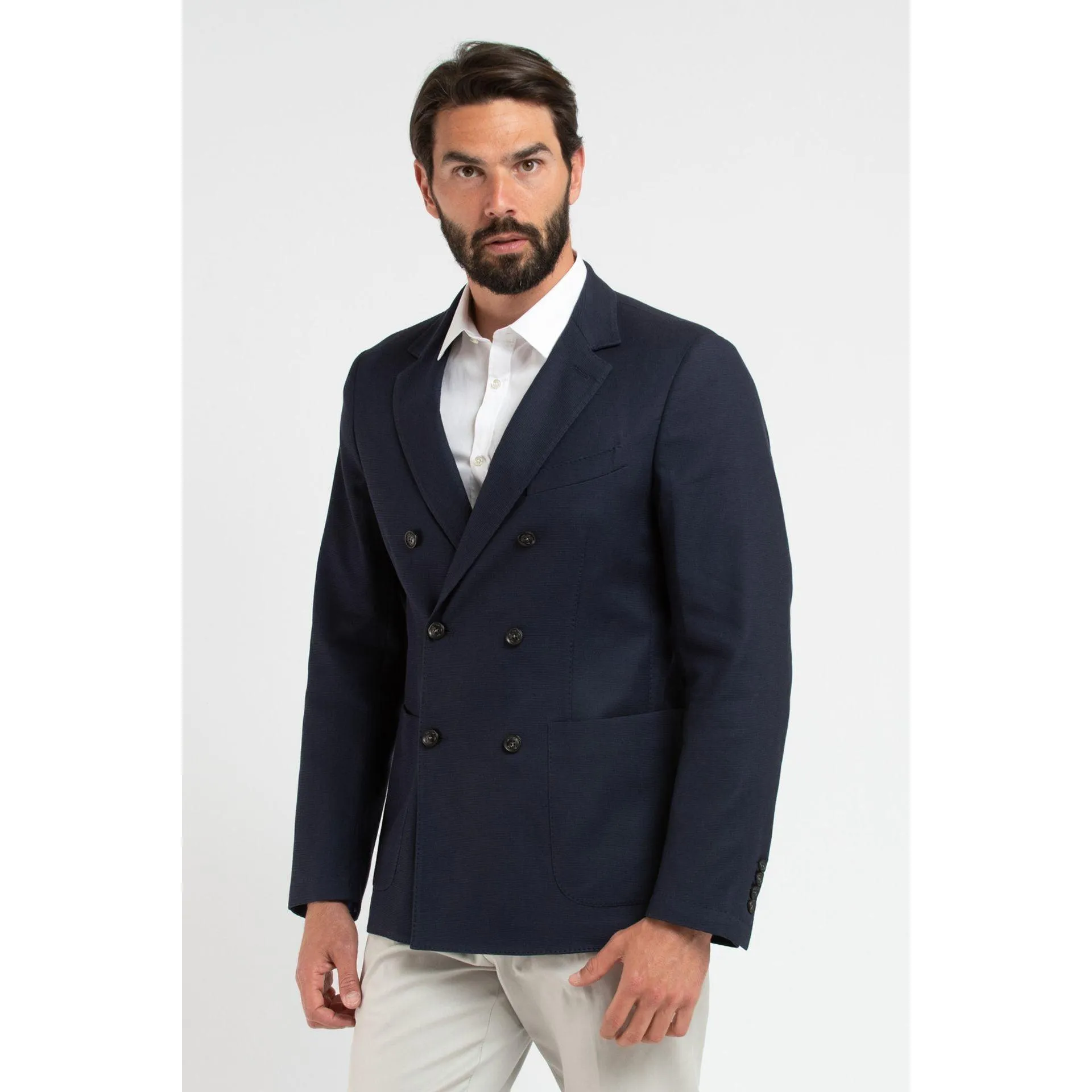 Trussardi Men Double-Breasted Blazer