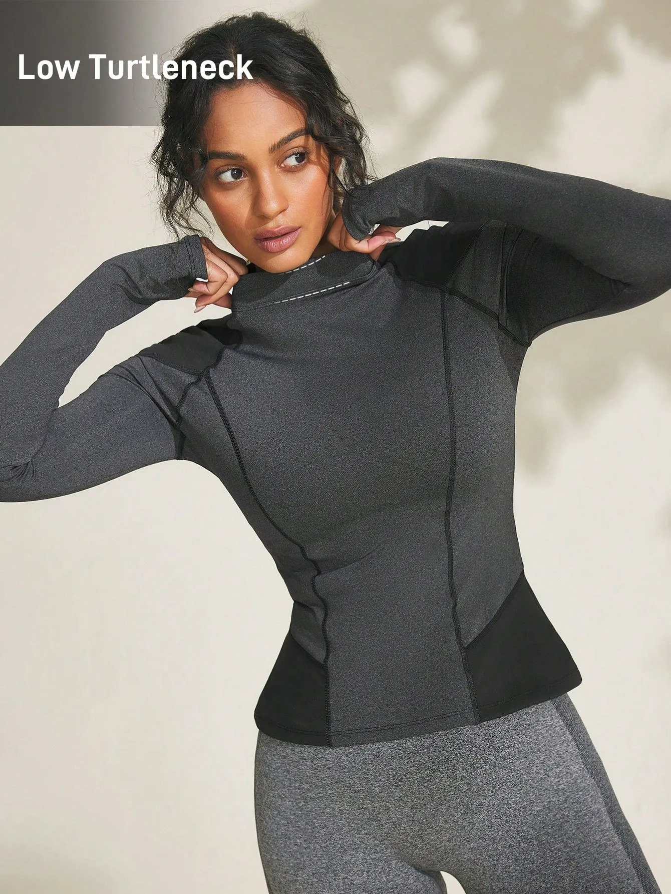 Turtle Neck Thumb Hole Breathable Active Tee FW24