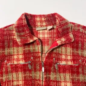 Vintage 90's Plaid Fleece Zip-Up