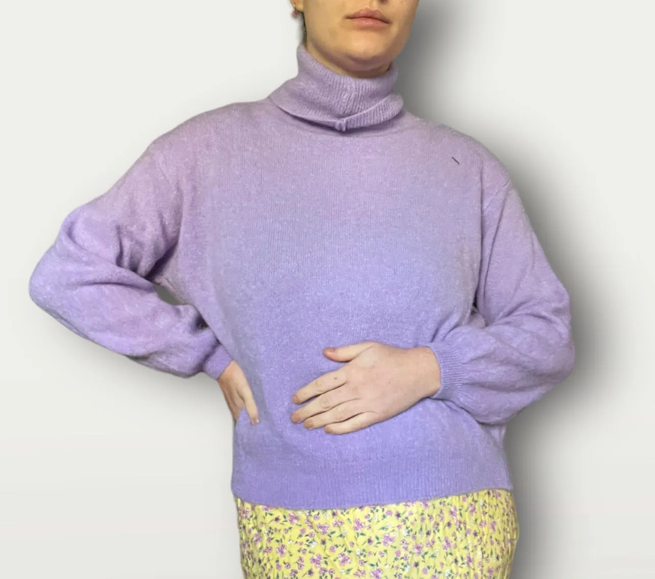 Vintage Soft Purple Knit Sweater (M/L)