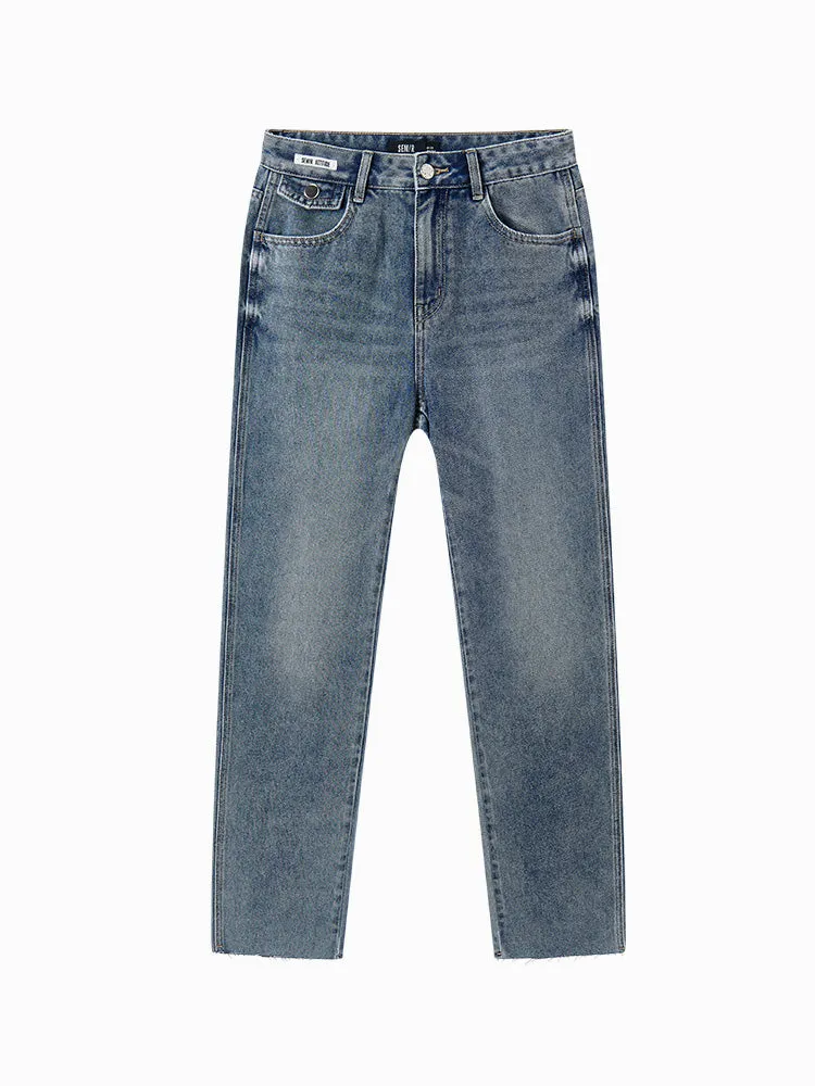 Women's Denim Comfortable Cool Antibacterial Straight Pants