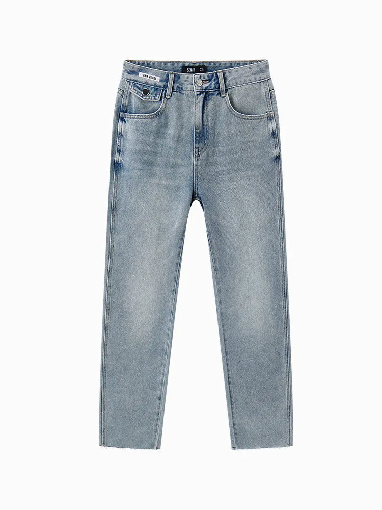 Women's Denim Comfortable Cool Antibacterial Straight Pants