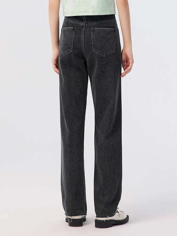 Women's Denim Comfortable Cool Antibacterial Straight Pants