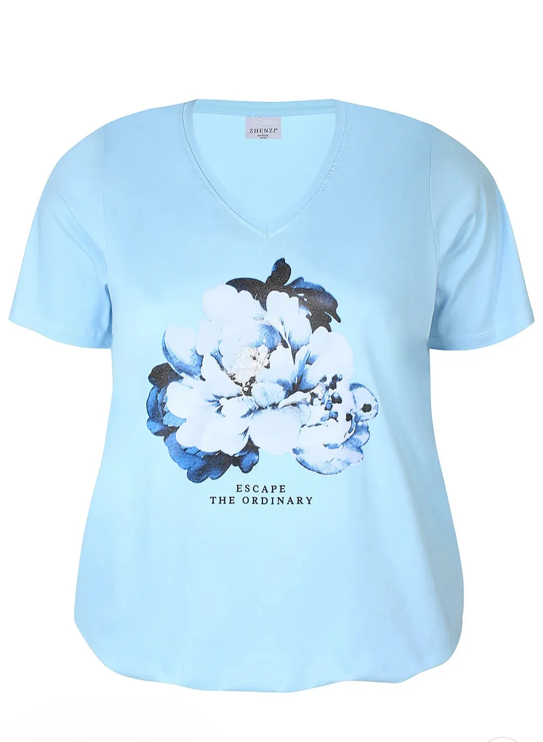 Zhenzi floral motif t-shirts