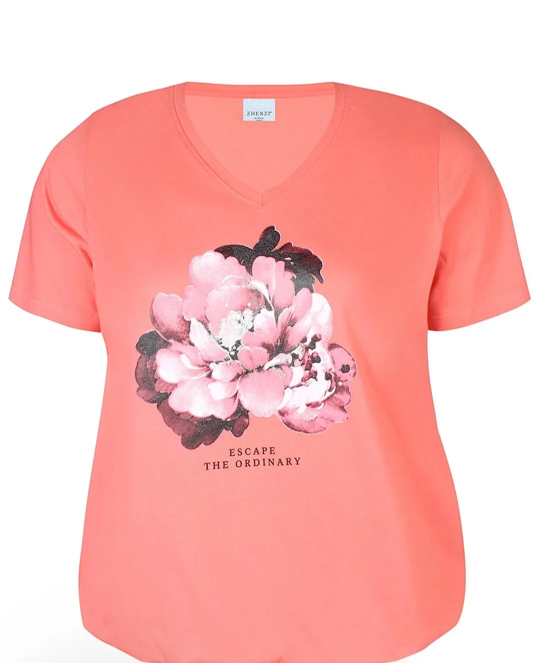 Zhenzi floral motif t-shirts