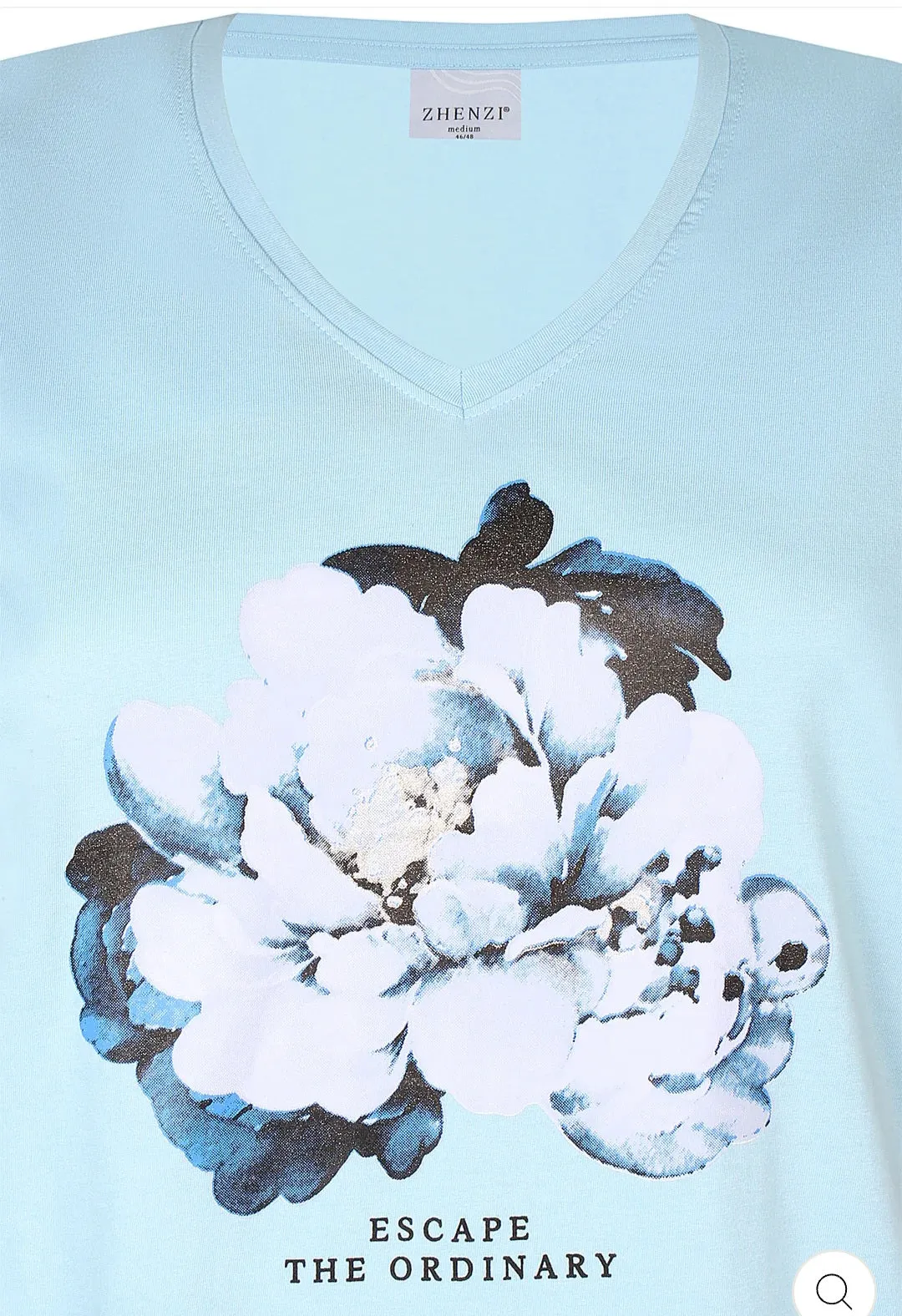 Zhenzi floral motif t-shirts