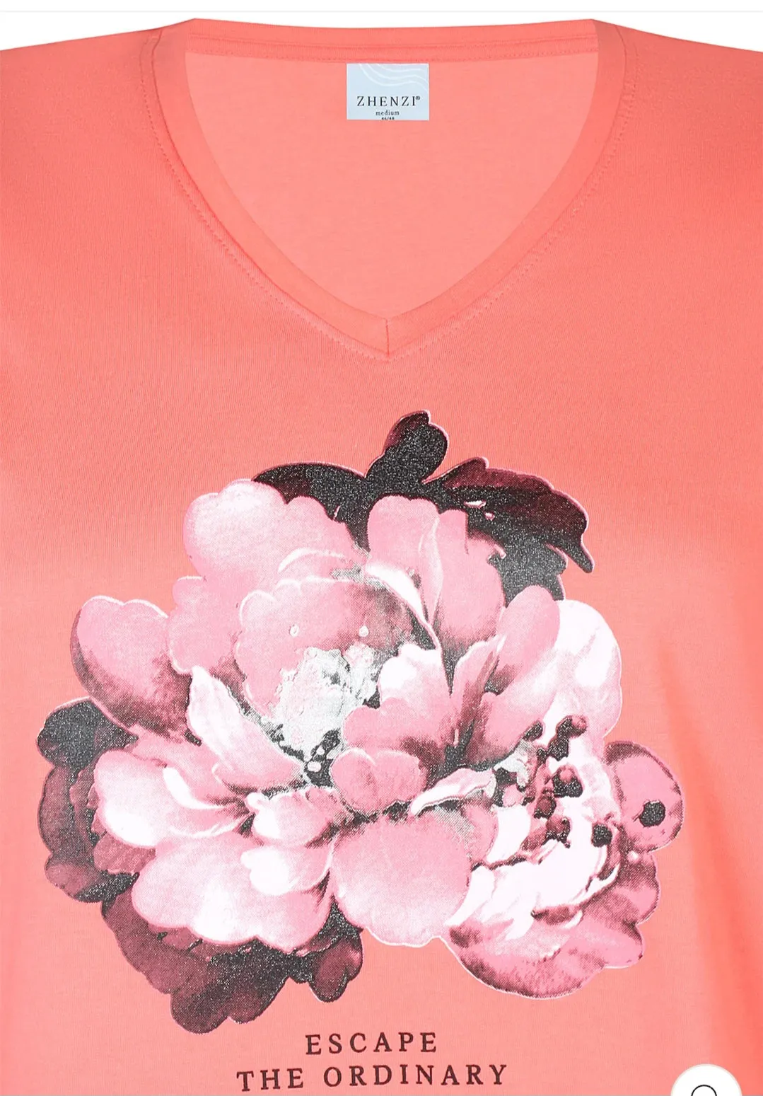 Zhenzi floral motif t-shirts