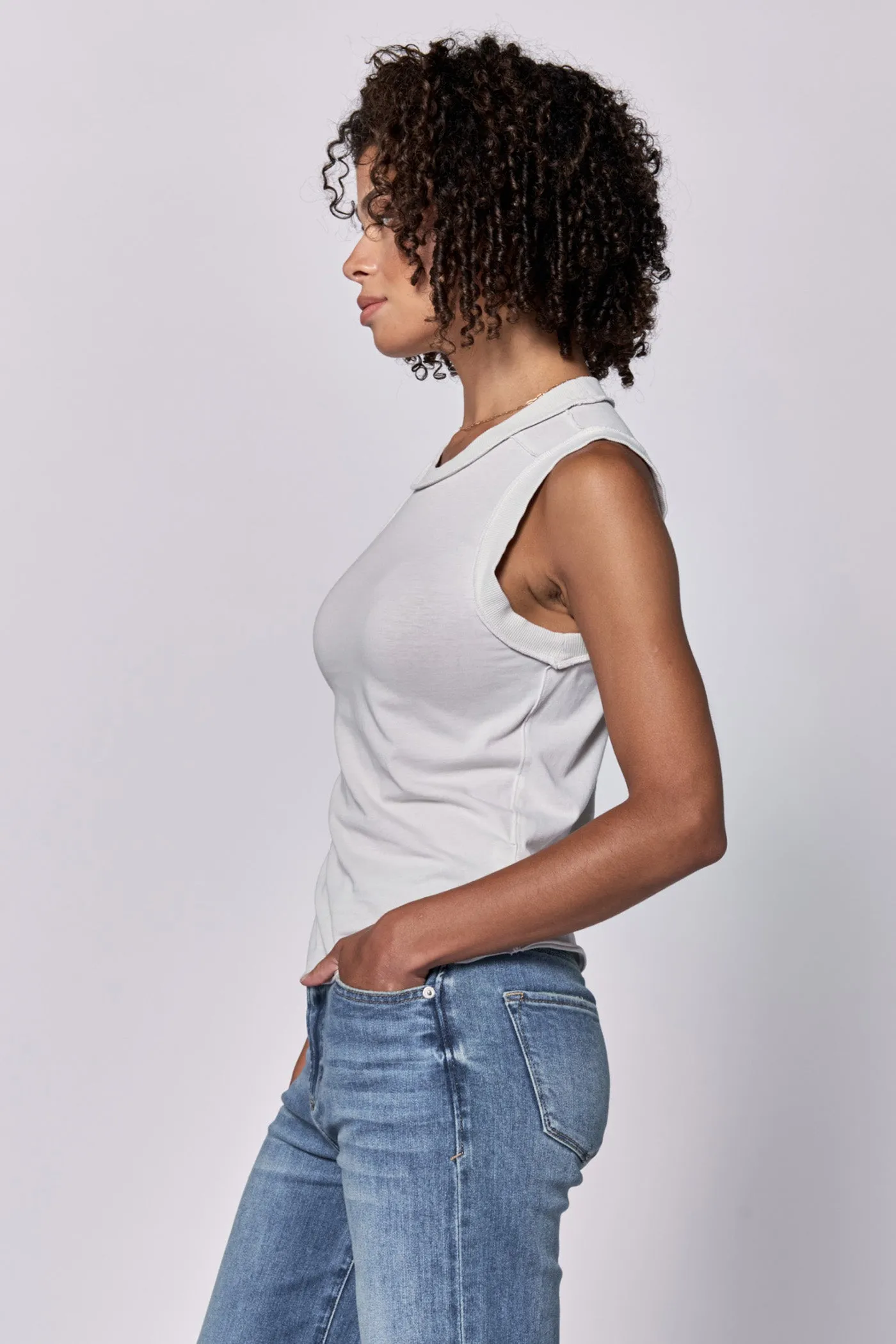 ZO RAW EDGE TANK DAWN BLUE