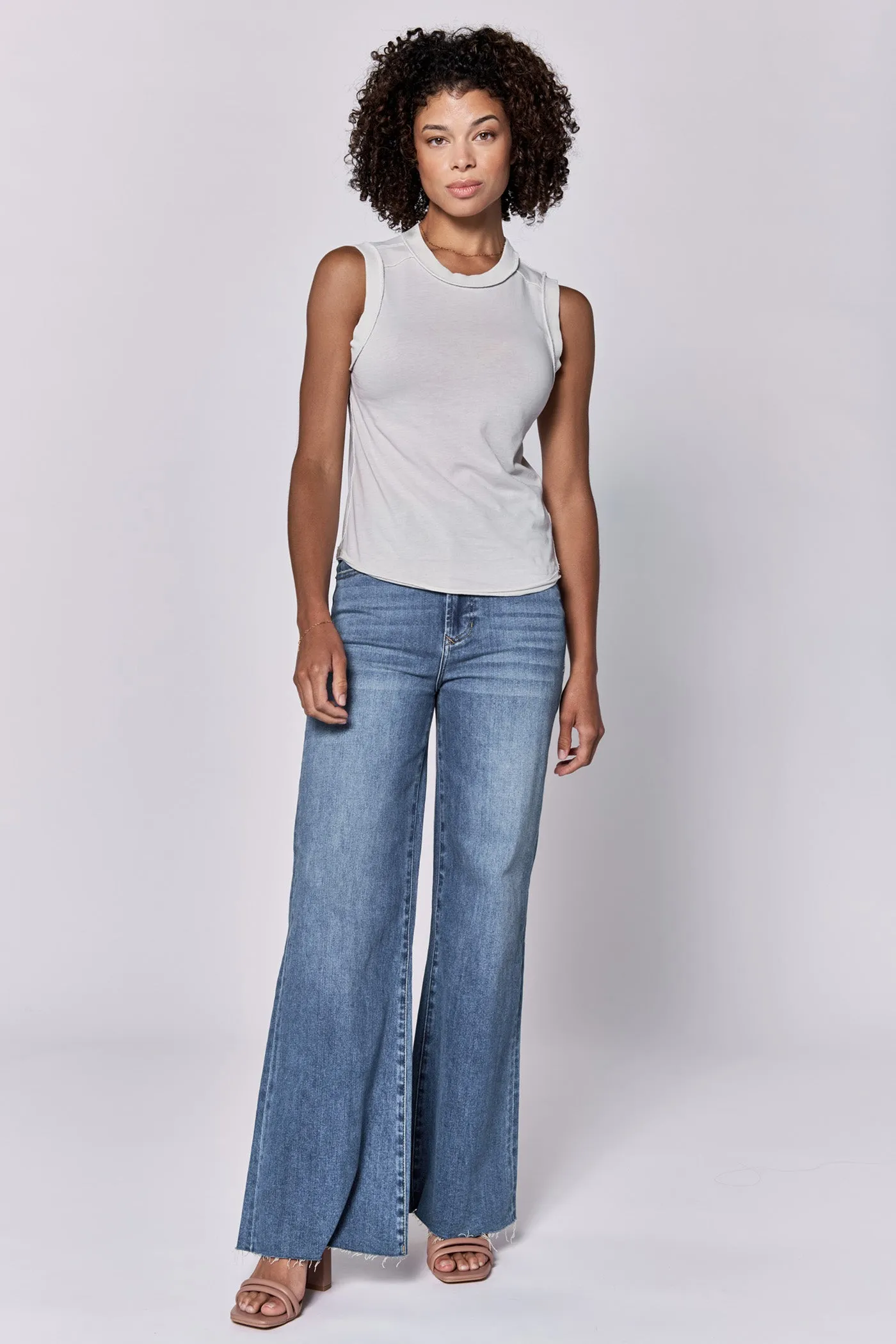 ZO RAW EDGE TANK DAWN BLUE