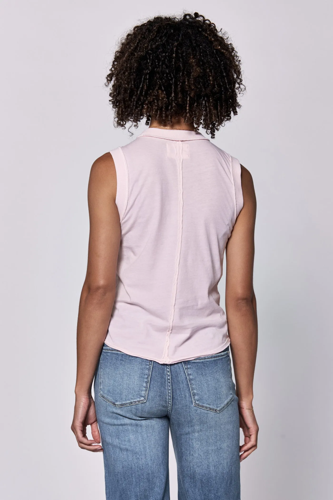ZO RAW EDGE TANK PINK A BOO